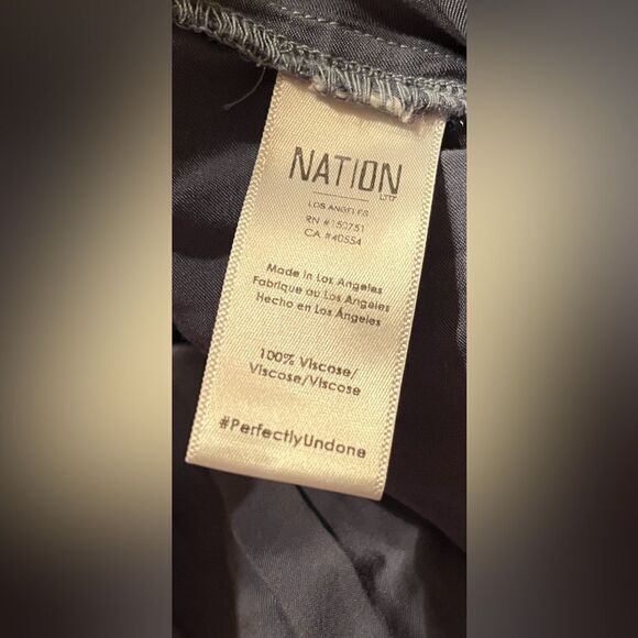 NATION LTD Elegant Blue Jumpsuit; Size Large;Yanni Draped Pantsuit in Denim Blue - Picture 5 of 5